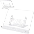 thumbnail image 1 of Acrylic Book Stand 12x9 Inch Adjustable Book Holder for Reading Clear Open Large Book Display Stand for Cookbook Art Book Bible Guest Book Reading, 1 of 6