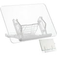 thumbnail image 1 of Acrylic Book Stand for DIY Reading Adjustable Tabletop Acrylic Bookshelf Stand Clear Foldable Desktop Ricer Book Display Easel for DIY Books Magazines Sheet Music Laptop 28x19.9cm, 1 of 7