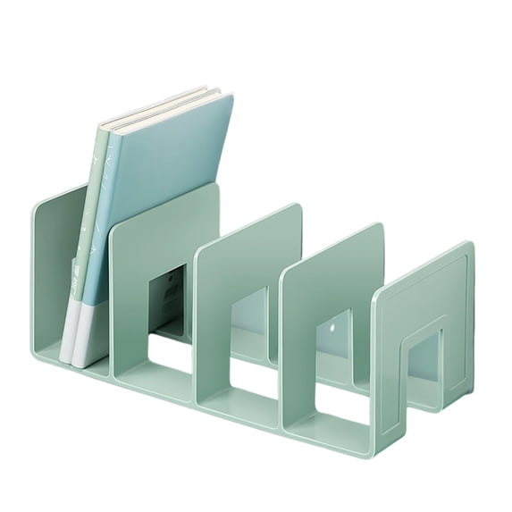 Acrylic Bookend for Shelf 4 Compartments Desk Book End Book Magazine Organiser Stand Space Saving Book Stoppers