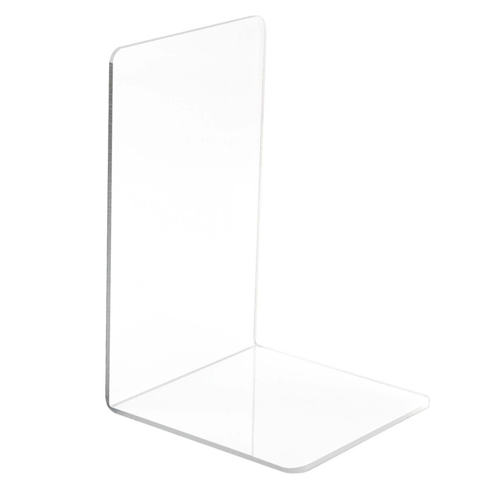 Acrylic Bookends Book Holder Organizer Non Skid Binder Book Ends Stand