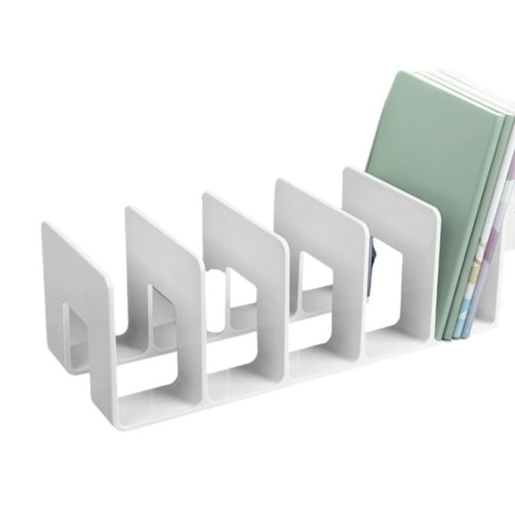 Acrylic Bookends Reading Shelf Book End File Sorter Book Storage Stand File Organizer for Book Magazines