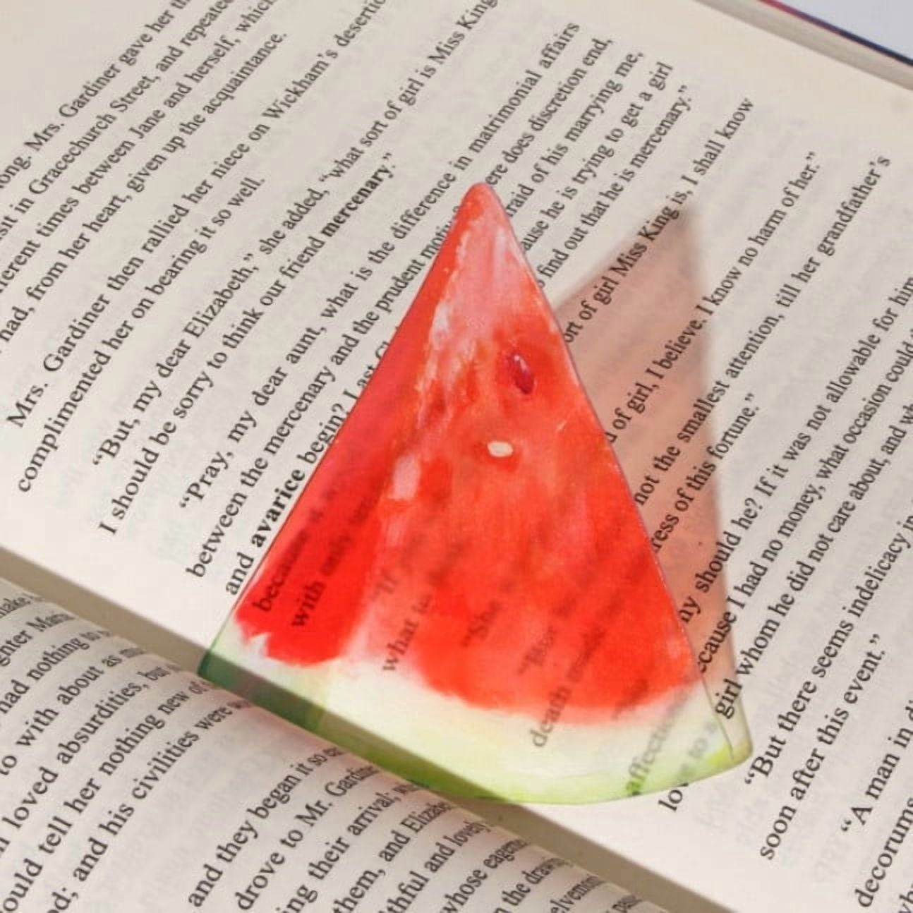 Acrylic Bookmark, Fruit Shaped Page Marker, Translucent Cute Book ...