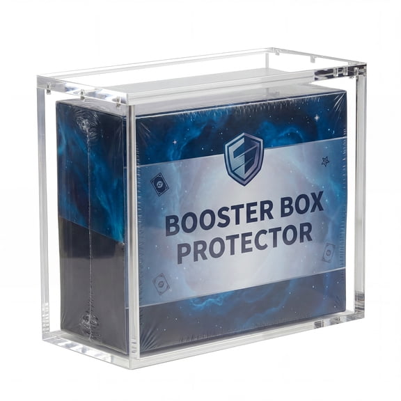 Acrylic Booster Box Display Case – UV Resistant Trading Card Storage Organizer with Magnetic Lid, Dustproof, Clear