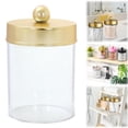 thumbnail image 1 of Acrylic Bottle Storage Jar with Cotton Swab Case, Holder Dispenser for Bathroom Vanity, Clear Canister Jar for Cotton Balls Swabs Pads, Small Container Organizer, Stylish Makeup St Makeup Organizers, 1 of 9