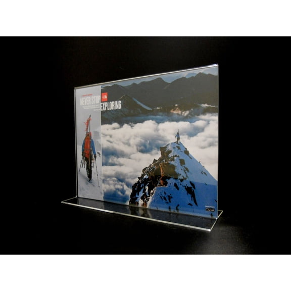 Acrylic Bottom Loading Display Sign Holder 11" x 8.5" (Quantity of 5) Great for Displaying Flyers, Menus, Information, or Graphics (Marketing, Advertising, Sign, Promotional)