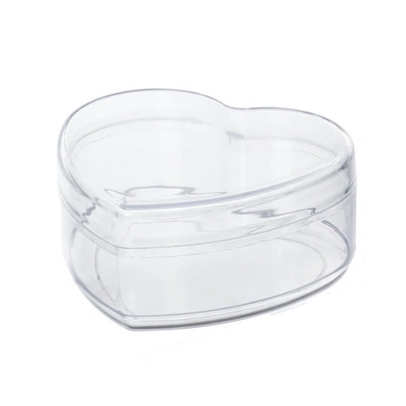 Acrylic Box Round/Heart Clear Boxes with Lid Small Candy Box Storage Organizer Containers Wedding Decorative Boxes
