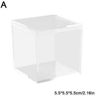 Acrylic Storage Box Square Cube Display Case with Lid, Container Box -  Clear - On Sale - Bed Bath & Beyond - 36290745