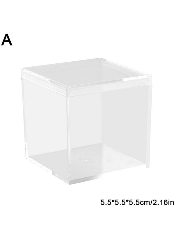 Acrylic Boxes Clear Acrylic Cube Small Square Storage Acrylic with Box Box K2C8
