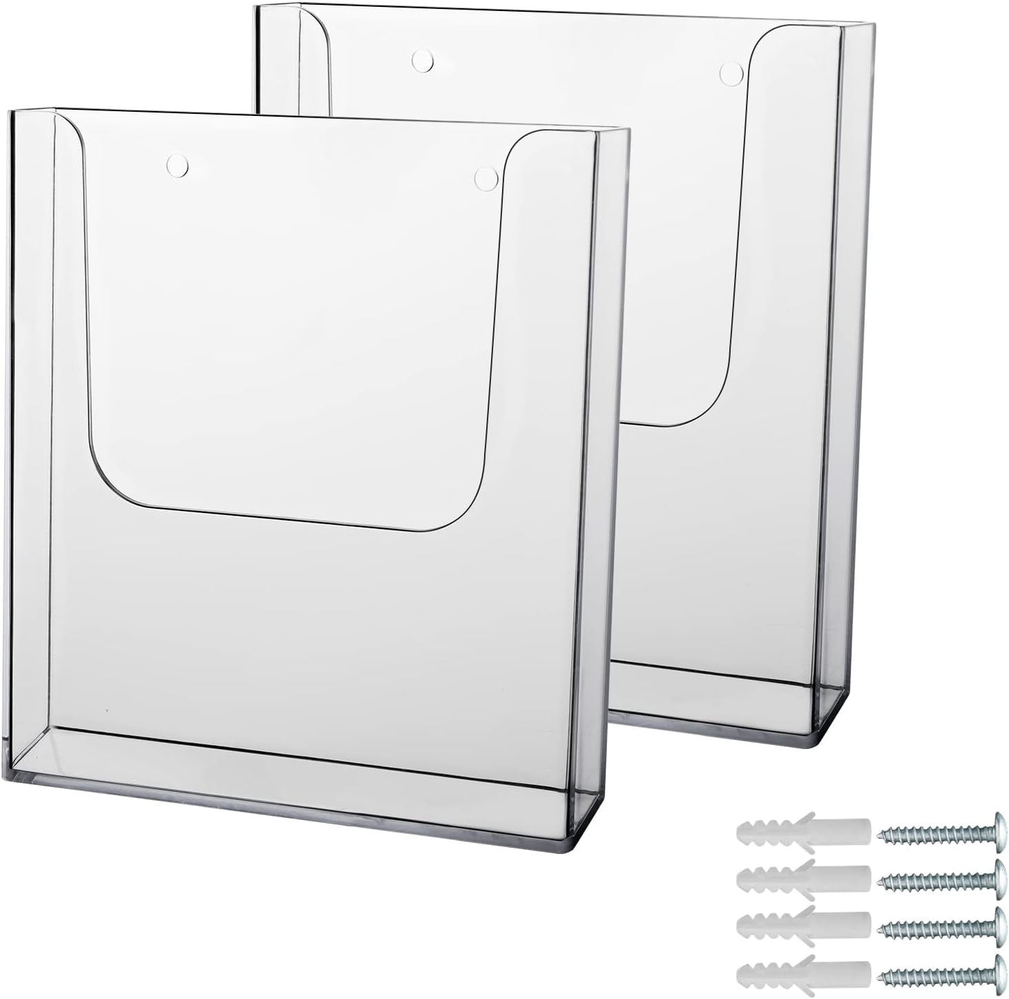 Wesiti Acrylic Brochure Holder 8.5 X 11 Inches Wall Mount Flyer Holder