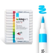 Acrylic Brush Tip Markers, 24 Colors