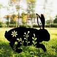 thumbnail image 1 of Acrylic Bunny Garden Decor, 17" Rabbit Yard Decor, Metal Yard Art Animals Garden Stakes Rabbit Silhouette, Rabbit Yard Decorations Outdoor, Bunny Garden Art for Flowerbeds Planters Patios Lawn, 1 of 5