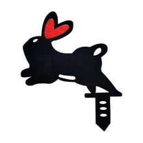 Acrylic Bunny Garden Decor, 17" Rabbit Yard Decor, Metal Yard Art Animals Garden Stakes Rabbit Silhouette, Rabbit Yard Decorations Outdoor, Bunny Garden Art for Flowerbeds Planters Patios Lawn