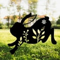thumbnail image 1 of Acrylic Bunny Garden Decor, 17" Rabbit Yard Decor, Metal Yard Art Animals Garden Stakes Rabbit Silhouette, Rabbit Yard Decorations Outdoor, Bunny Garden Art for Flowerbeds Planters Patios Lawn, 1 of 5