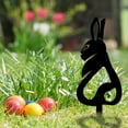 thumbnail image 1 of Acrylic Bunny Garden Decor, 17" Rabbit Yard Decor, Metal Yard Art Animals Garden Stakes Rabbit Silhouette, Rabbit Yard Decorations Outdoor, Bunny Garden Art for Flowerbeds Planters Patios Lawn, 1 of 4