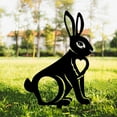 thumbnail image 1 of Acrylic Bunny Garden Decor,Set of 1 Rabbit Silhouette Yard Decor for Outside, Waterproof Lawn Decor (Bunny Black), 1 of 5