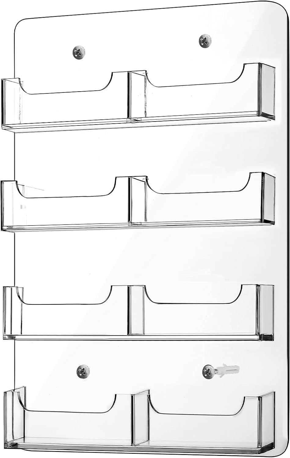 Acrylic Business Card Holder Wall Mount Clear Sticker Display Rack ...