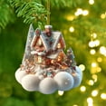 thumbnail image 1 of Acrylic Cabin Hanging Ornament for Christmas Tree Decoration with Winter Scenery Design, 1 of 5