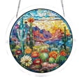 thumbnail image 1 of Acrylic Cactus Puzzle Suncatcher, 7.4 Inch 83-Piece DIY Window Hanging, Vibrant Stained Glass Effect, Double-Sided Light Projection, Unique Home Decor and Gift for Mom Women Men, 1 of 7