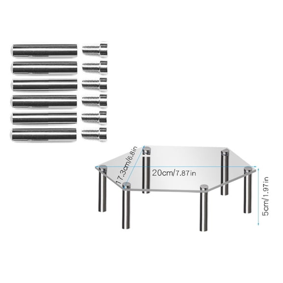 Acrylic Cake Display Board Hexagon Cake Edge Smoother Tray Dessert Display Shelf