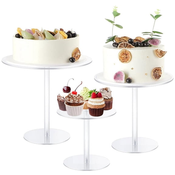 Acrylic Cake Stand,Clear Stand Round Tall for Dessert Table Display, Wedding, Event, Birthday Party