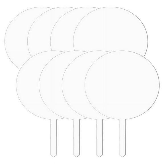 Acrylic Cake Topper Round Cupcake Topper Blank Cake Topper Stick,DIY Acrylic Cake Topper Blank Circle Cake DecoratingKit