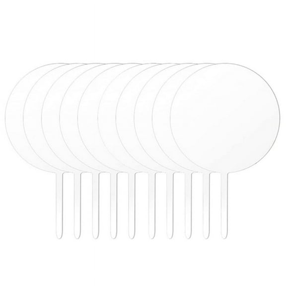 Round Acrylic Cake Toppers Clear Blank Circle DIY Cake Topper Blanks for Custom Wedding and Birthday