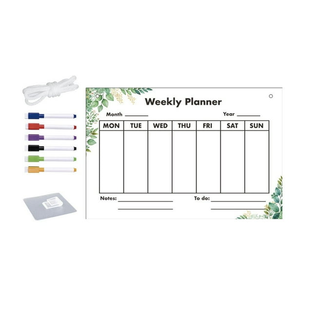 Acrylic Calendar 12\"x8\"Monthly Planning Board,Clear Dry Erase Board