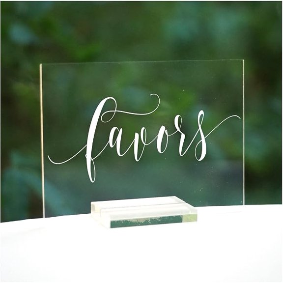 Acrylic Calligraphy Sign with Stand Clear