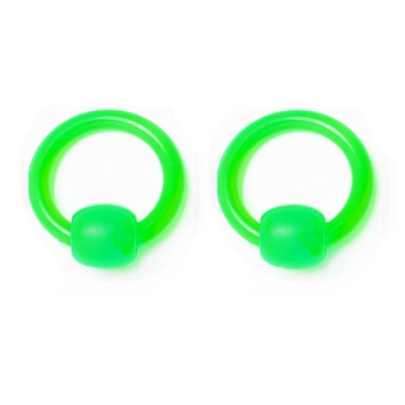 Acrylic Captive Rings - 6 Colors - 4 Sizes - Sold as Pairs