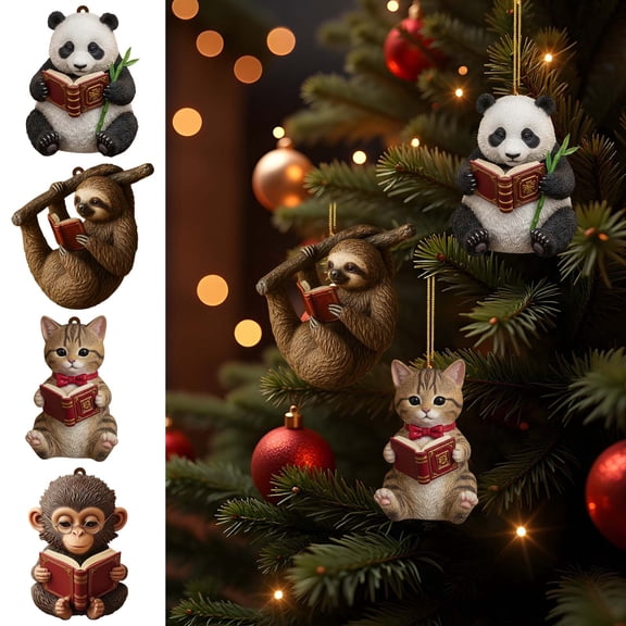 Acrylic Car Pendant Decoration Ornament Flat Animal Series Two Dimensional Artwork Vibrant Colors and Durable Finish for Car Interior Personalization and Dashboard Accessory Akmoler