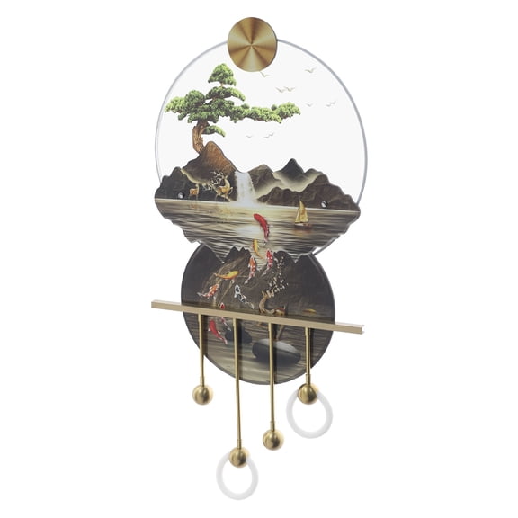 Acrylic & Carbon Crystal LED Backlit Scenery Wall Art, Remote + Cord Button Dual Control Warm Light Wall Decor for Living Room Wall Hotel Tea Room