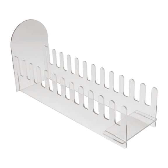Acrylic Card Display Stand with 12 Slots for Greeting Cards, Postcards & Stickers – Clear and Black Desktop Frame Display for Home, Office or Retail Use(white)