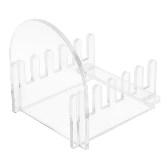 Acrylic Card Slot Base for Desk Multi Card Holder for Business Cards Postcards and Greeting Cards for Office Mail Organization and Display Transparent