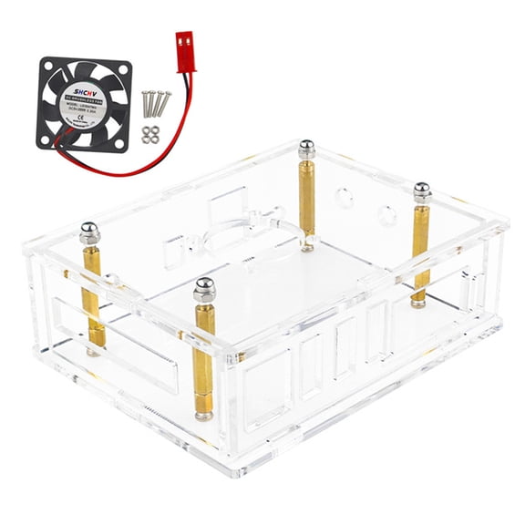 Acrylic Case Motherboard Shell With Fan Heat Sink For Orange Pi 5 Plus TAPDRA Spare Part