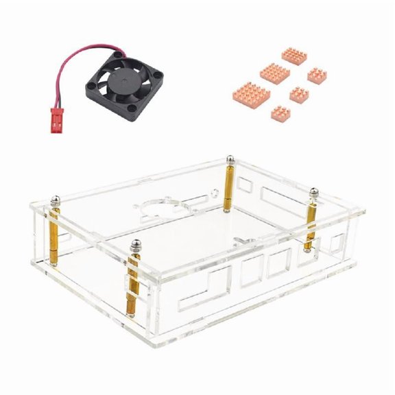 Acrylic Case for Banana Pi For BPI F3 Development Board with Cooling Fan