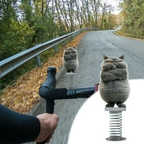 Acrylic Cat Figurines,Car Accessories and Home Decoration Creative Shaking Spring Gray Cat Design,Suitable for Car, Home Furnishings, Desk and Bicycle, Ideal Christmas Gift for Friends & Family(1PC)