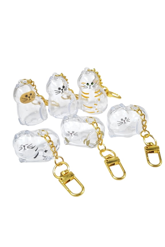 Acrylic Cats Hair Keepsakes Box Clear Pet Furs Collect Memorial Display Case Keychain Pendant For Home Backpacks Decors