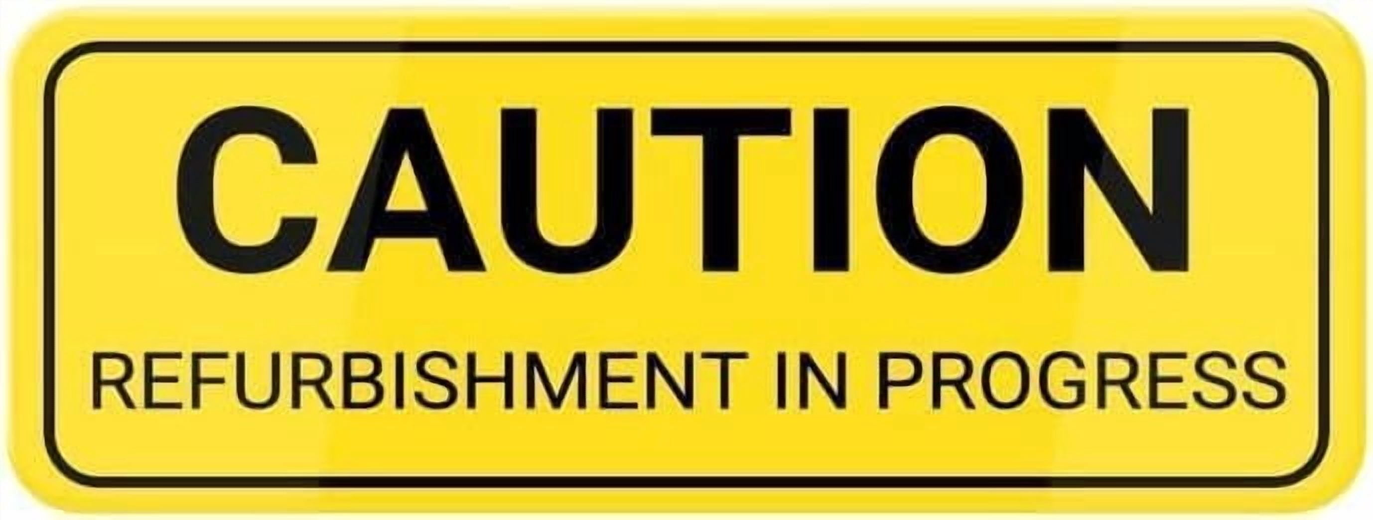 Acrylic Caution Refurbishment in Progress Sign, for Construction Zones ...