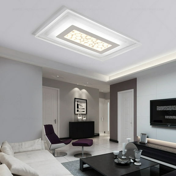 Acrylic Ceiling Light Chandelier Flush Mount Light Fixture Dimmable LED Bedroom