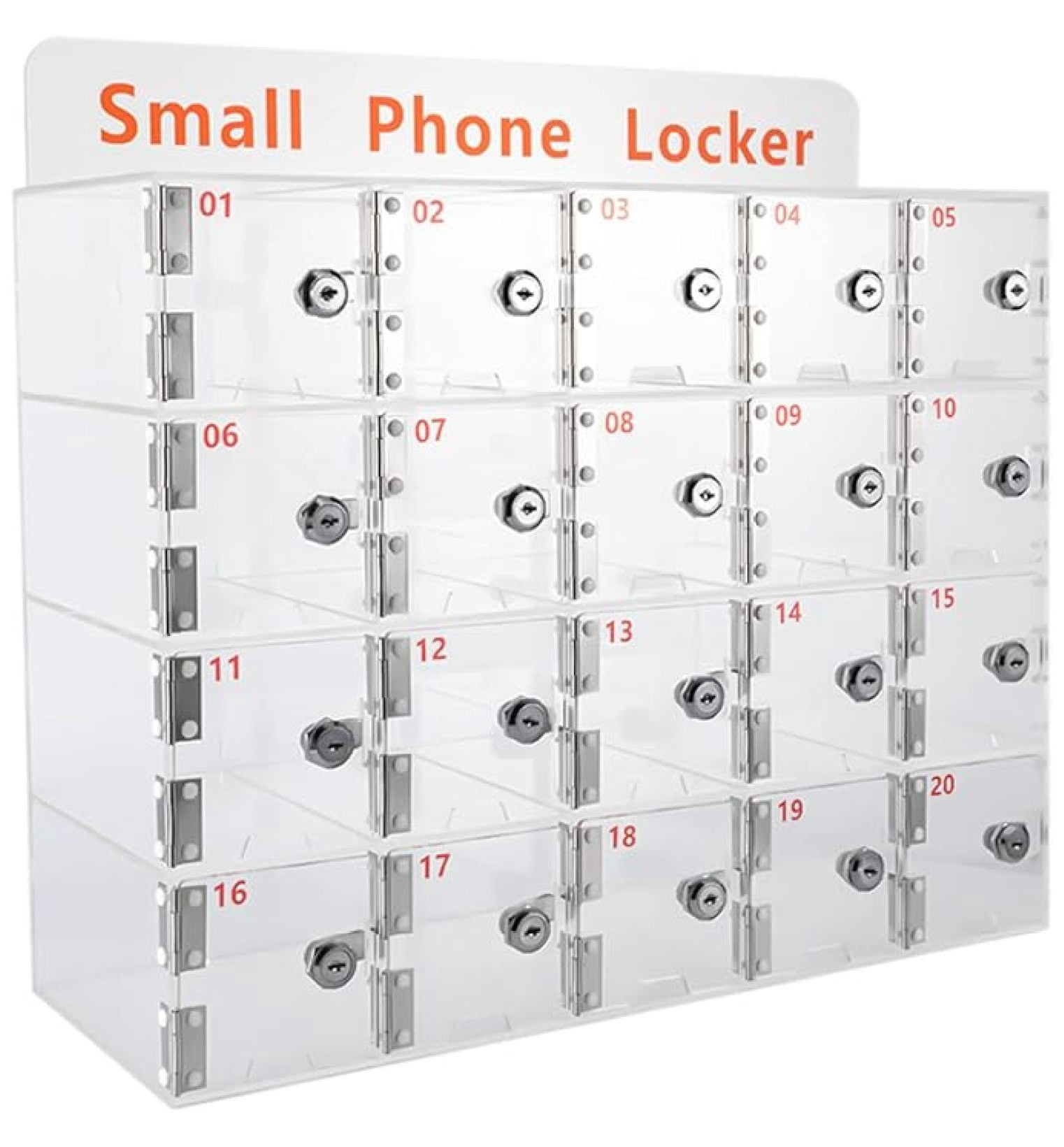 Acrylic Cell Phone Locker Box with Locks - Clear Storage for Phones ...