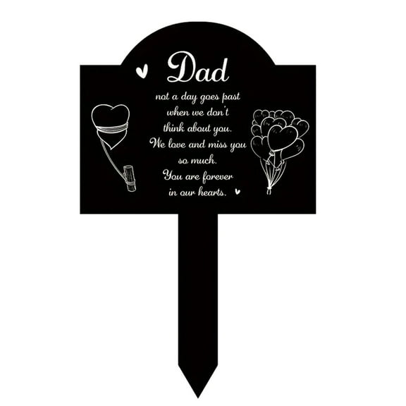 Acrylic Cemetery Mom Dad Memorial Grave Marker Cemetery Garden Stake for Tributes for Home or Garden
