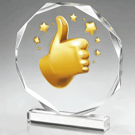 Acrylic Championship Trophy Award 4.72 x 5.27 Inches