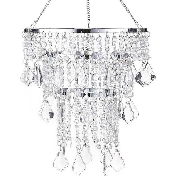 Acrylic Chandeliers Lampshade - Mini Beaded Light Fixture - Crystal Pendant Ceiling Light Shade for Wedding/Bedroom/Hallway/Bathroom