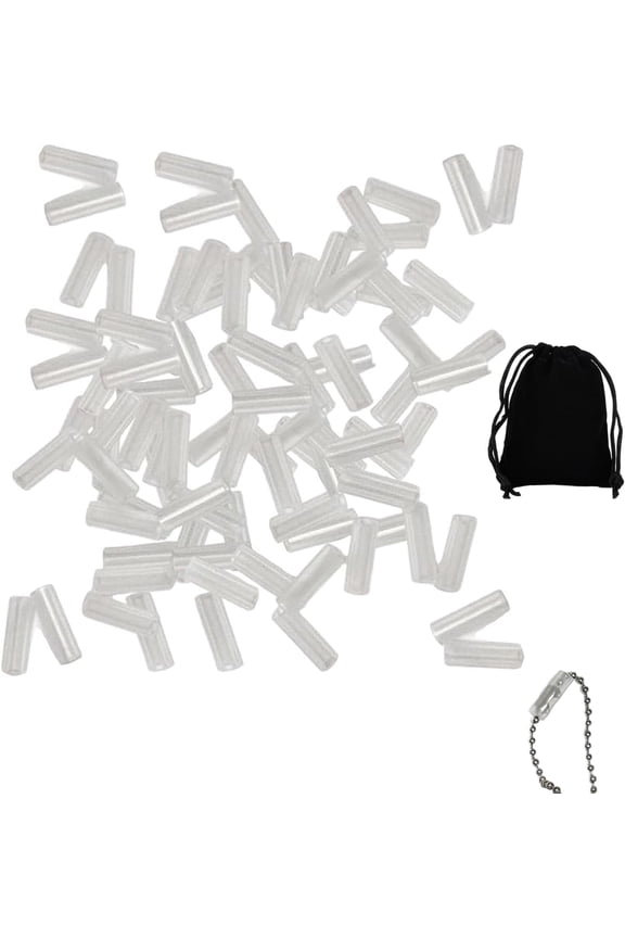 Acrylic Charm Keychain Protection Covers,Acrylic Beaded Chain Keychain, Ball Chain Protector, Keychain Cover Protector(50pcs)