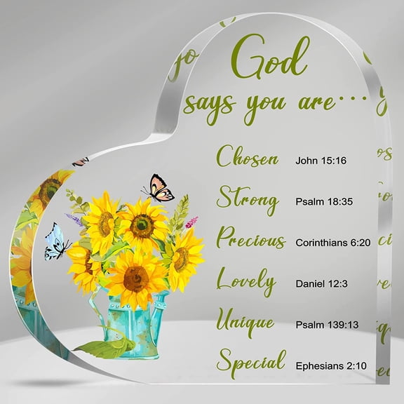 Acrylic Christian Gifts for Women Inspirational Gifts with Bible Verse Prayers Religious Gifts Scripture Gifts Friends Mom Valentines Birthday Gifts (Square Style)