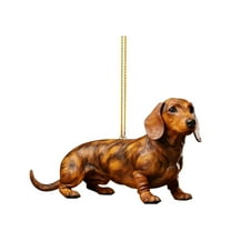 Acrylic Christmas Dachshund Ornaments - Cute Sausage Dog Pendant for Xmas Tree, Home, Winter Holiday Party Decor, DIY Funny Puppy Decoration Gifts