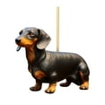 thumbnail image 1 of Acrylic Christmas Dachshund Ornaments - Cute Sausage Dog Pendant for Xmas Tree, Home, Winter Holiday Party Decor, DIY Funny Puppy Decoration Gifts, 1 of 7