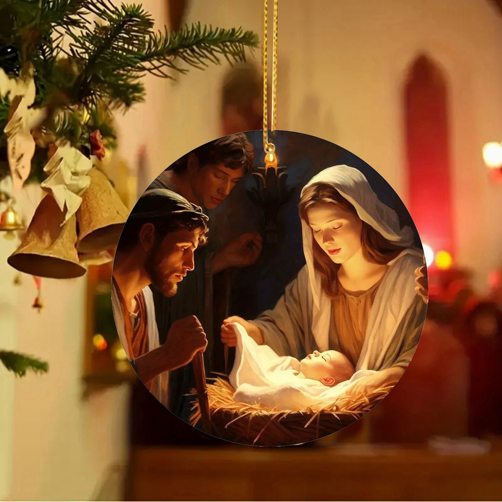 Acrylic Christmas Decoration Pendant Christmas Holiday Pendant Indoor