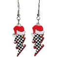 thumbnail image 1 of Acrylic Christmas Earrings Christmas Hat Earring Wine Glass Earring Beer Earring Lightning Earring Cowboy Boots Earring Western Earring Christmas Jewelry For Women, 1 of 6