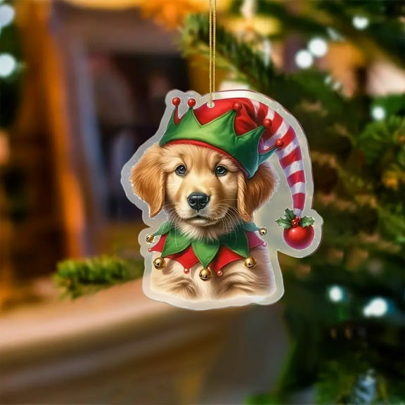 Acrylic Christmas Hanging Ornaments with Festive Designs, Multi-color 2D Decorative Pendants for Tree Decor and Home Accents, Holiday Decorations Perfect for Gift Giving and Seasonal Celebrations